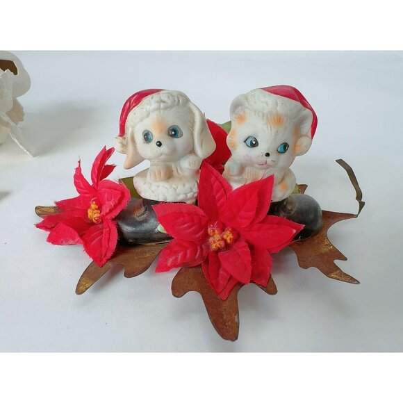 Vintage Holiday Ceramic & Glass Ornament Set With Angels Santa Star & Gift Desig - Picture 11 of 16